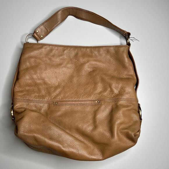 Michael Kors Austin Pebbled Leather Shoulder Tote Bag Brown Slouchy Hobo - Picture 7 of 12